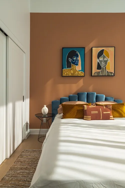 Professional interior painting of living room walls and trim